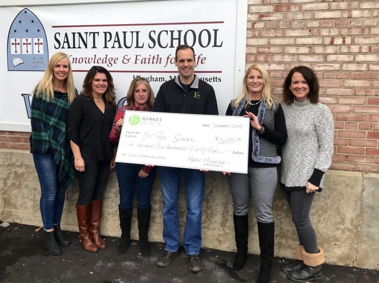 Fruit Center Marketplace recognizes Saint Paul School Hingham Anchor
