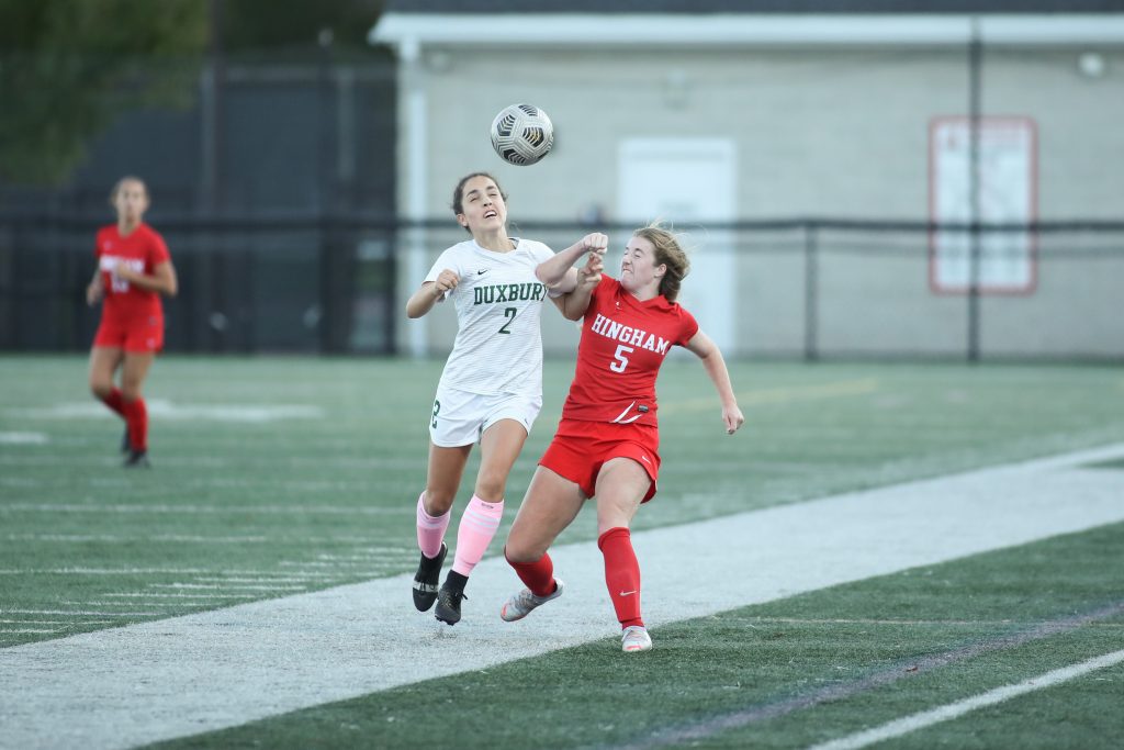 Senior captain Ava Maguire fighting for a loose ball. 