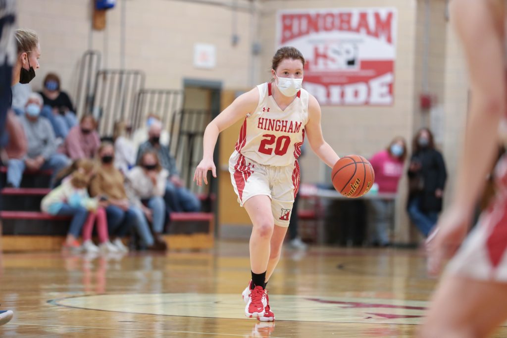 Senior Madison Aylward finished with 6 points as one of 10 players who scored in the game. 