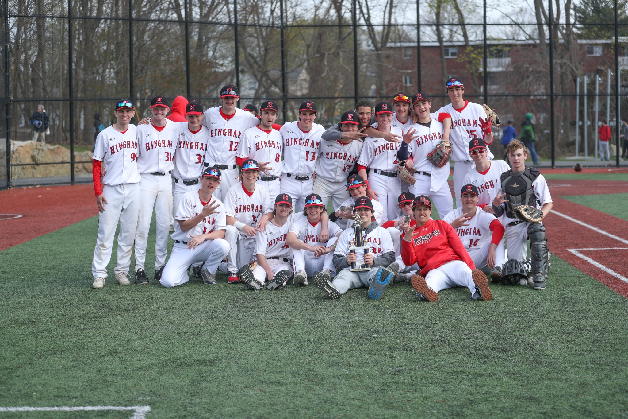 The Hingham Harbormen baseball team wins the Weymouth Baseball Tournament this week. 