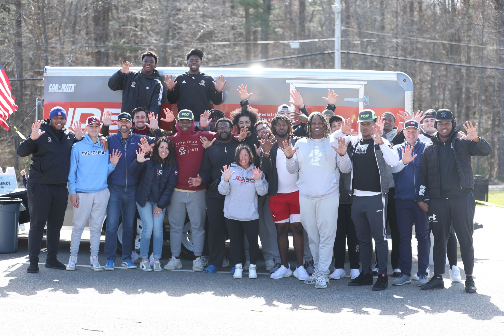 Jack Giorgio, along with members of the BC football team, participated in the 2nd Annual JD55 3v3 Hockey Fundraiser.
