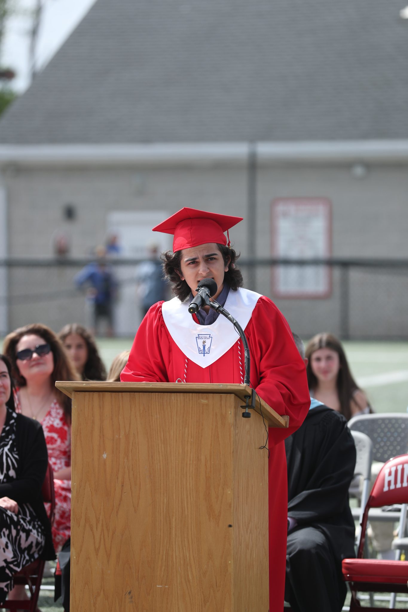 Valedictorian Dominic Kanter reflected on his four years at Hingham High School.