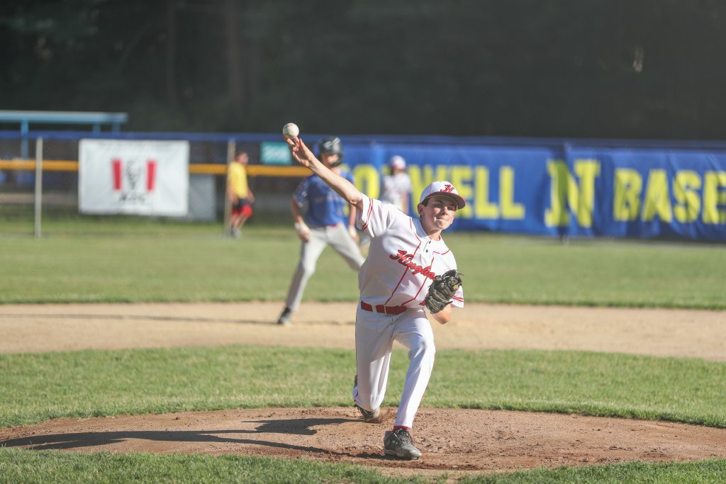 Owen Adams pitched a great opening game vs Braintree East.