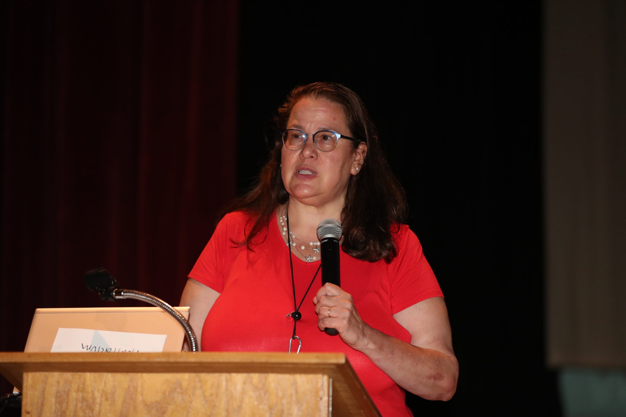 Co-president of the HEA June Gustafson, who is stepping down from her leadership position after this year, thanked her fellow teachers for their support.