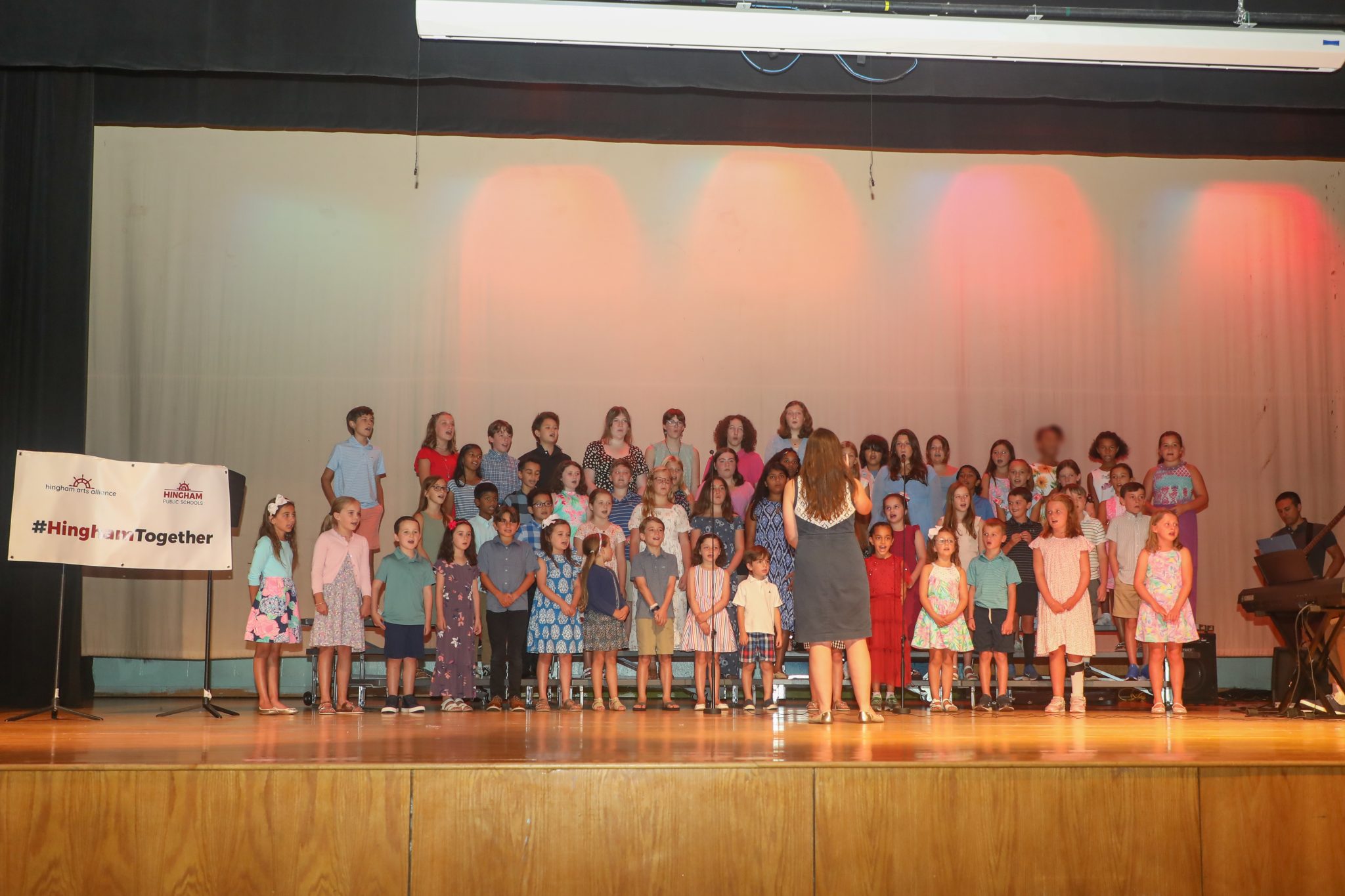 Under the direction of new Fine Arts Director Joann Bellis, 50 students gave a surprise performance to end the event. 