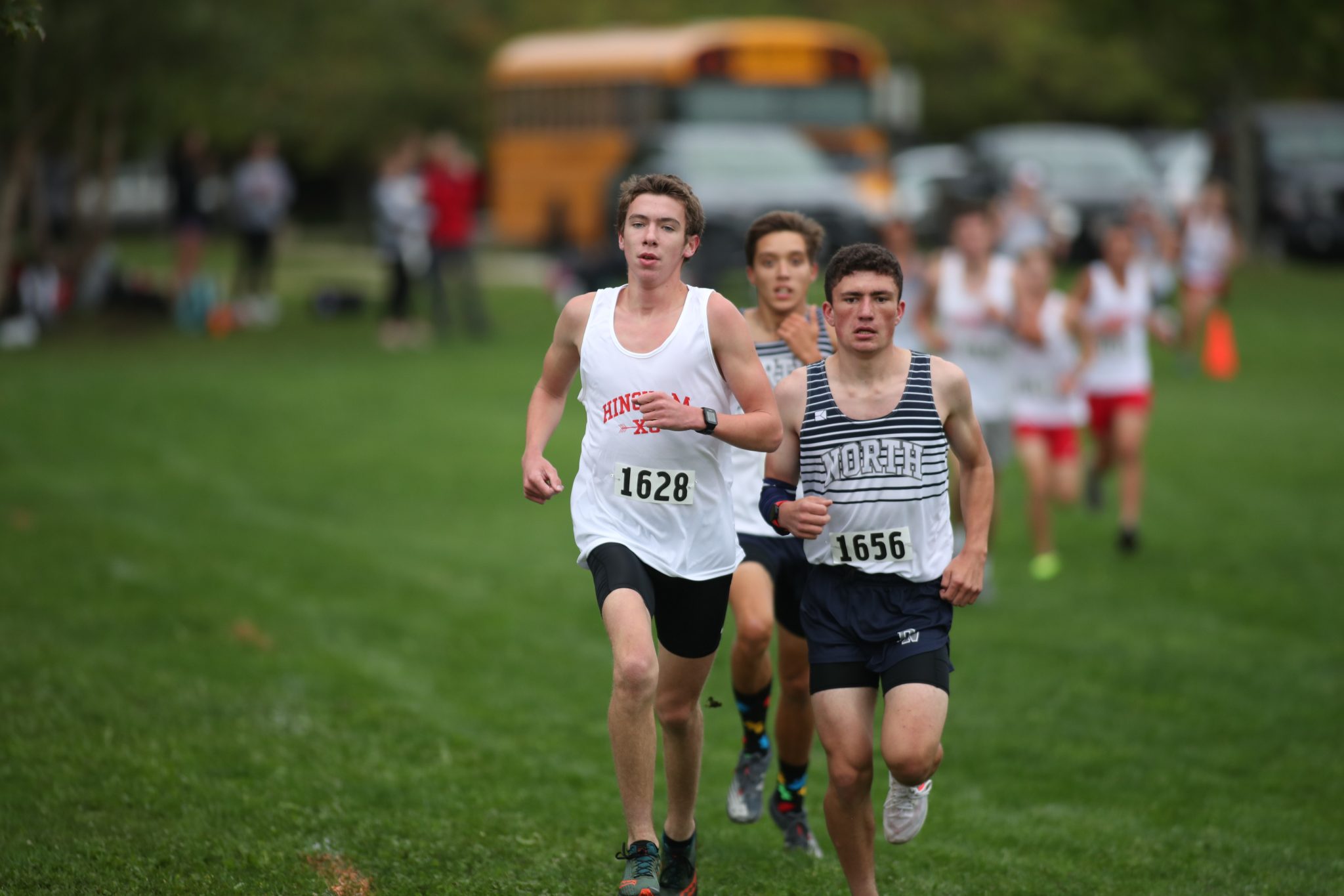 Junior captain Brendan Burm won the boys race against Plymouth North on 9/20 with a time of 16:50. 