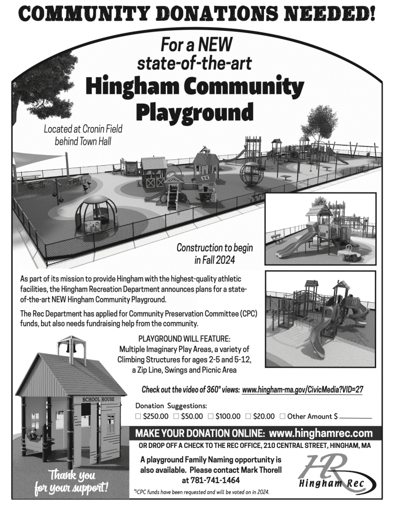Hingham Rec has big plans for new community playground Hingham Anchor