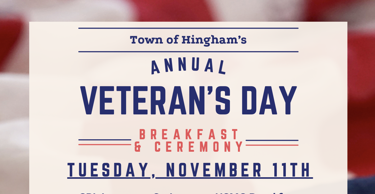 Town of Hingham Veterans Day Observance - Hingham Anchor