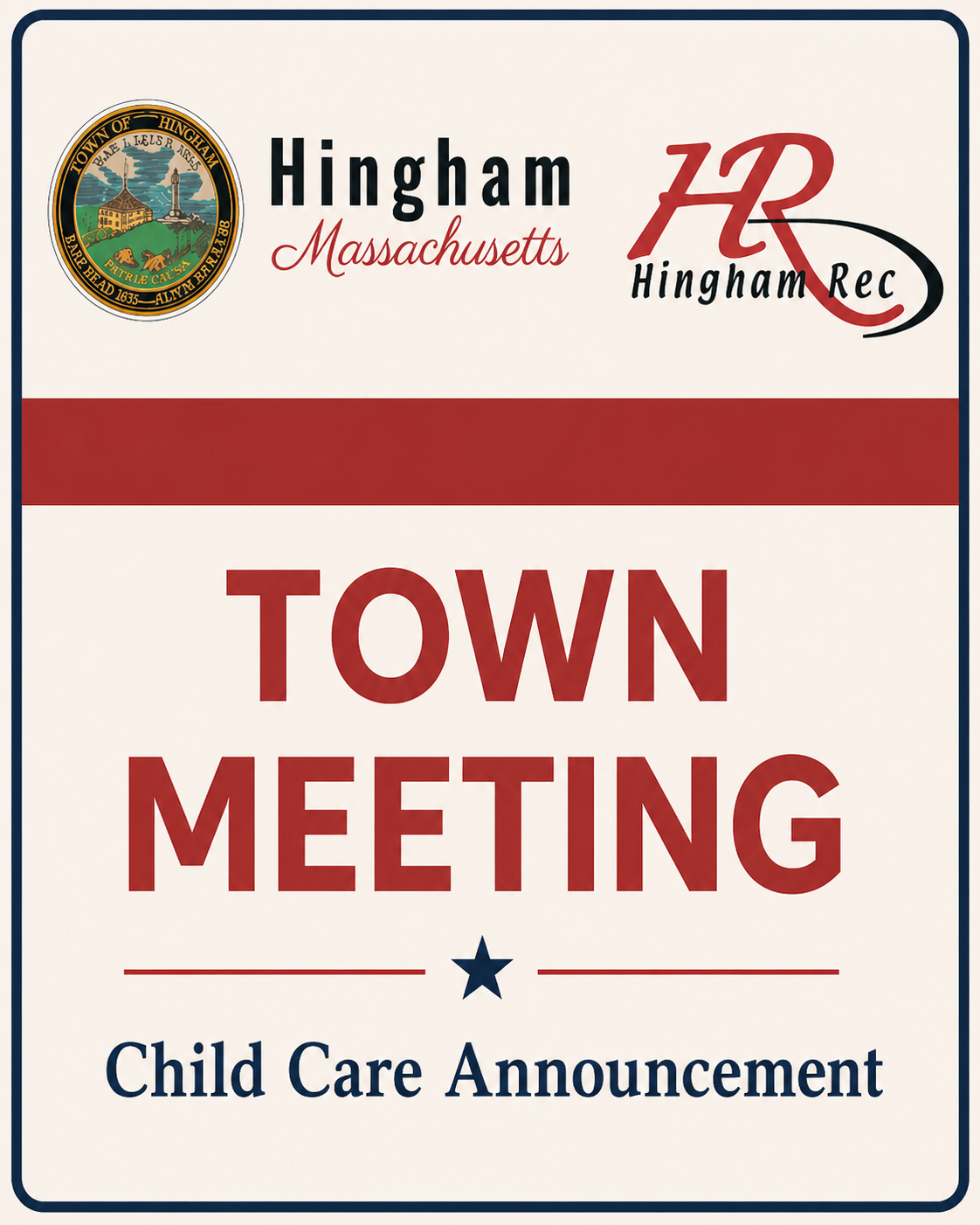 Recreation Department Hosts Childcare for Kindergarten Students During Town Meeting on April 27–28