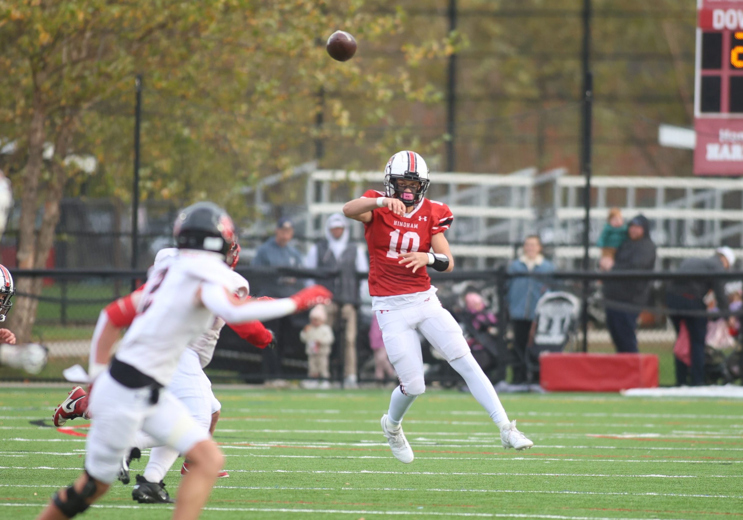 Senior captain Peter Ford performed when his number was called this weekend in Hingham's 34-7 win over Whitman-Hanson.