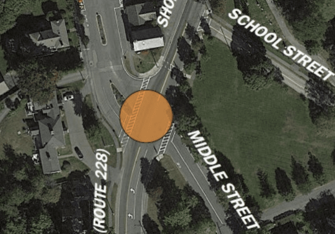 Hingham center roundabout